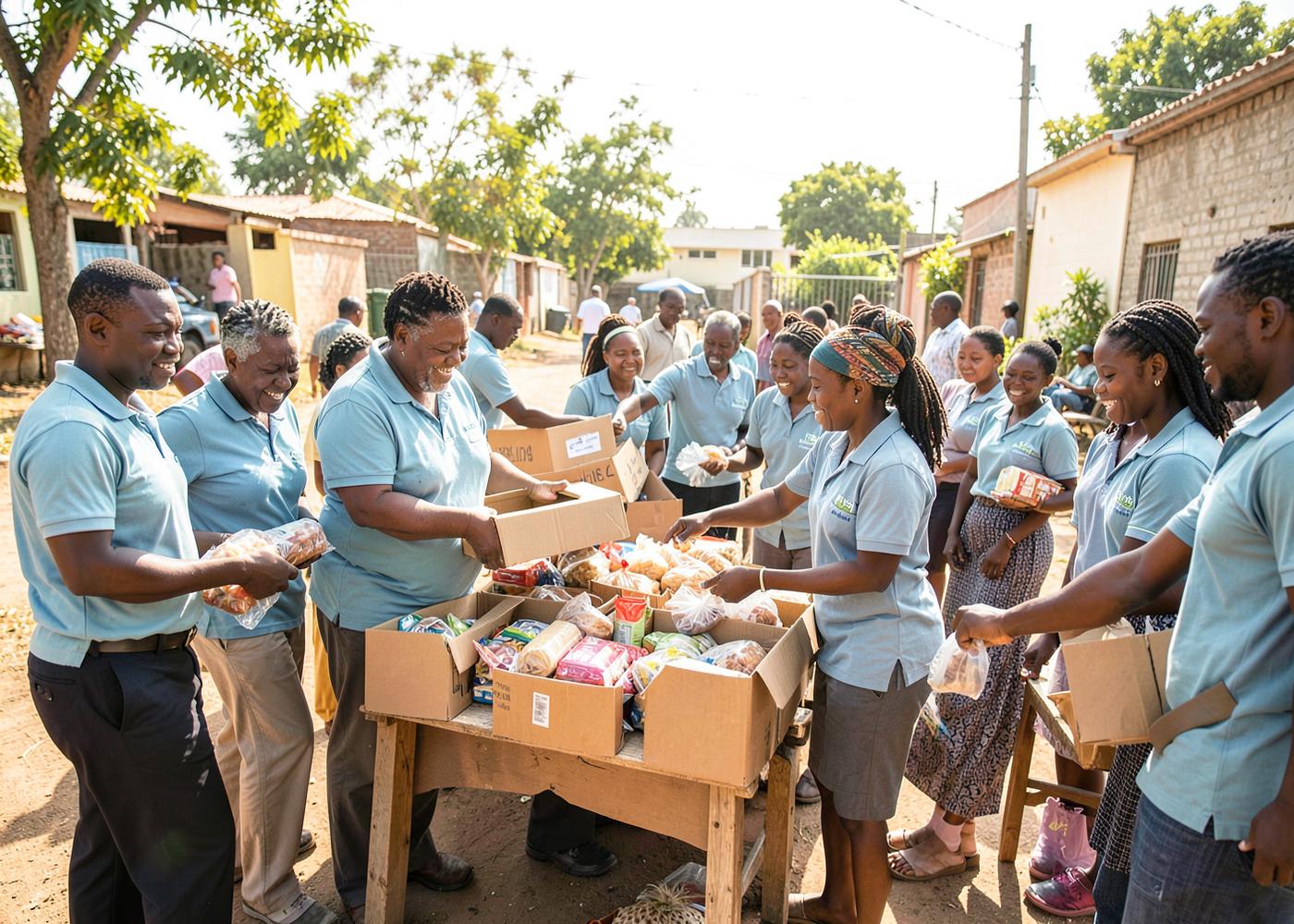 Volunteers serving their neighbours in the community